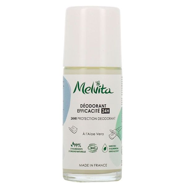 Melvita Déodorant Efficacité 24H Bio - À l'Aloe Vera - Confort Longue Durée - 50 ml