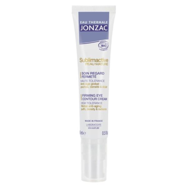 Jonzac Soin regard fermeté bio Tube de 15 ml - Fermeté et éclat du contour des yeux