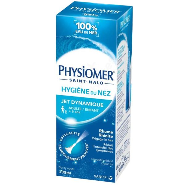 Physiomer Spray Nez Jet Dynamique 135 ml – Décongestion naturelle du nez