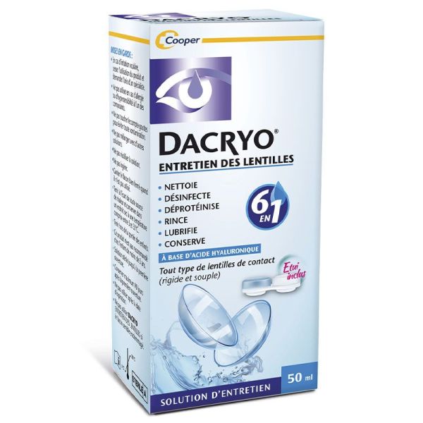 Cooper Dacryo Entretien Des Lentilles de Contact 50 ml - Nettoie, rince et lubrifie