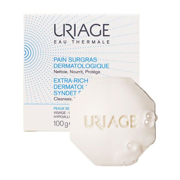 Uriage Pain Surgras Dermatologique - 100 g - Nettoyant Doux Peaux Sensibles