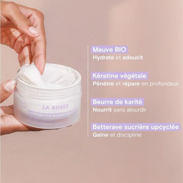 La Rosée Après-Shampoing Hydratant Démêlant 200ml - Kératine végétale et mauve bio