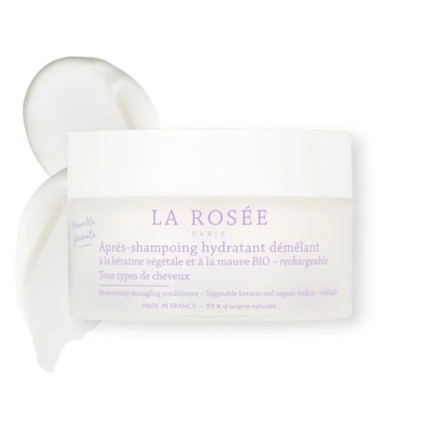 La Rosée Après-Shampoing Hydratant Démêlant 200ml - Kératine végétale et mauve bio