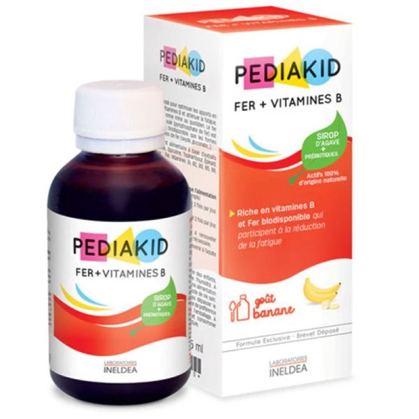 Pediakid Fer + Vitamines B - 125 ml - Complément Alimentaire Enfant