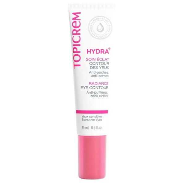Topicrem HYDRA+ Soin Éclat Contour des Yeux 15ml – Anti-poches et anti-cernes