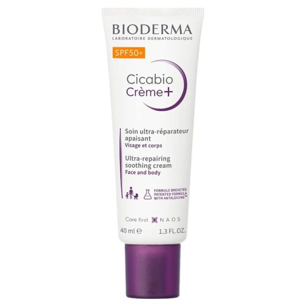 Bioderma Cicabio Crème+ Soin Ultra-Réparateur Apaisant SPF50+ - 40ml