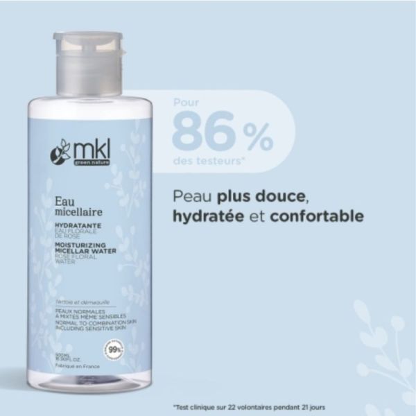 MKL Green Nature Eau Micellaire Hydratante 500ml - Nettoie et redonne éclat aux teints ternes