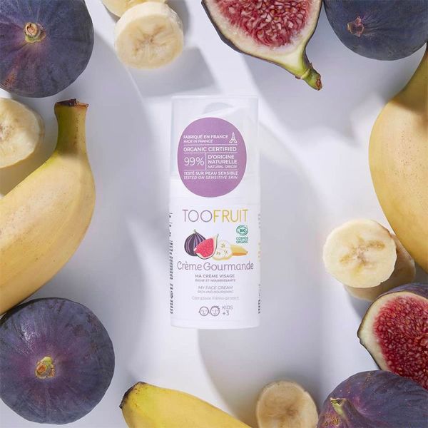 Toofruit Crème Gourmande Visage - 30ml - Nourrit, protège et répare les peaux sèches des enfants