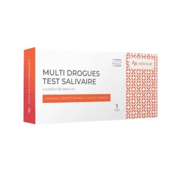 Medisur Test Salivaire Multidrogues 4 Drogues Seuil Bas - 1 Autotest