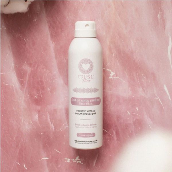 Musc Intime Lait en Spray Parfumé Musc Blanc 200ml – Hydratation 24h