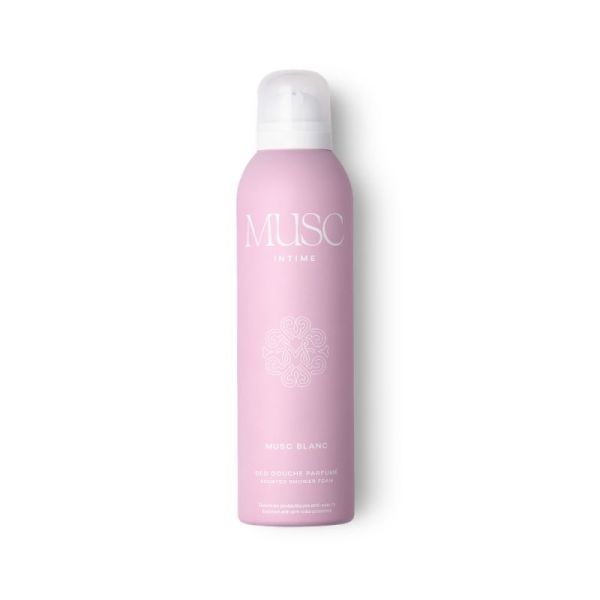 Musc Intime Musc Blanc Déo Douche Parfumé 200 ml - Mousse douche parfumée pour l'hygiène intime au quotidien