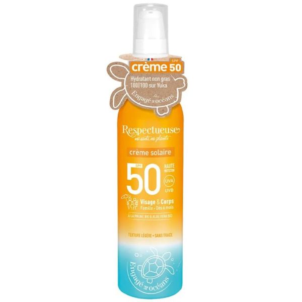 Respectueuse Crème Solaire SPF50 Visage & Corps - 100ml