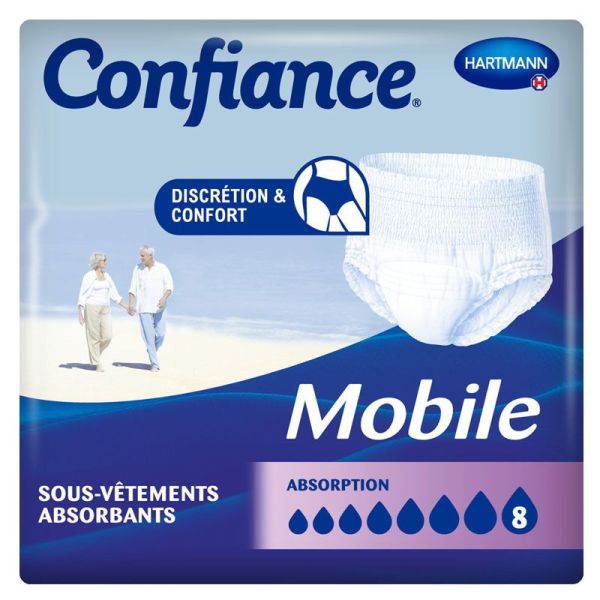 Confiance Mobile Protections Absorbantes 8 Gouttes - Taille L - 14 Pièces