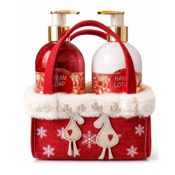 Vivian Gray Coffret Red Christmas Savon Crème et Lotion Mains 2 x 250 ml - Soin des mains vanille et santal