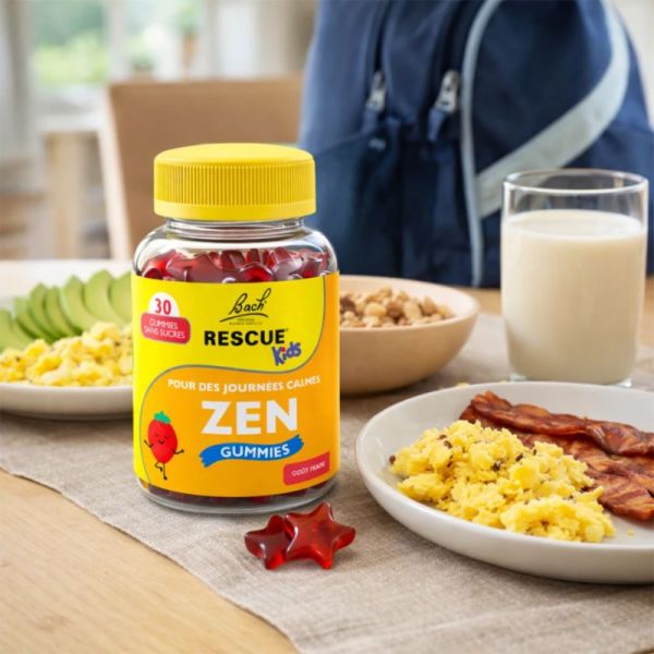 Rescue Kids Gummies Jour Fraise 30 Gommes – Équilibre et journées calmes