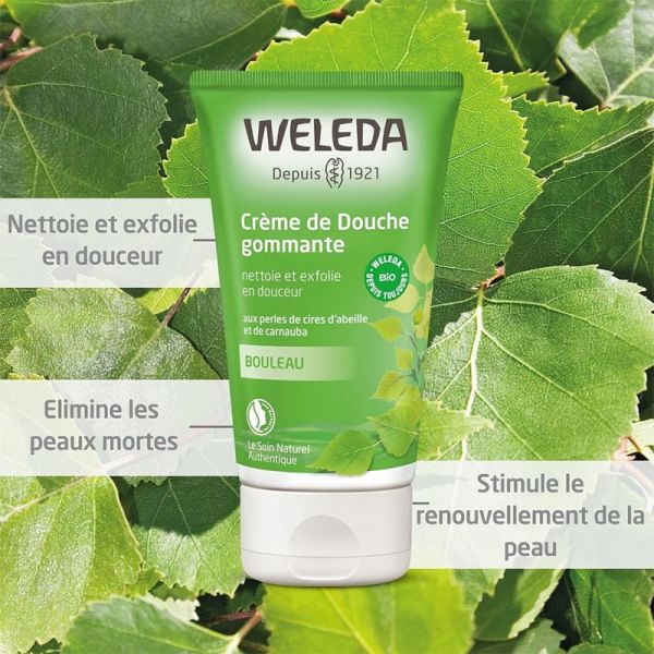 Weleda Pearl-Scrub Crème de Douche Gommante au Bouleau 150ml – Grain de peau affiné et douceur