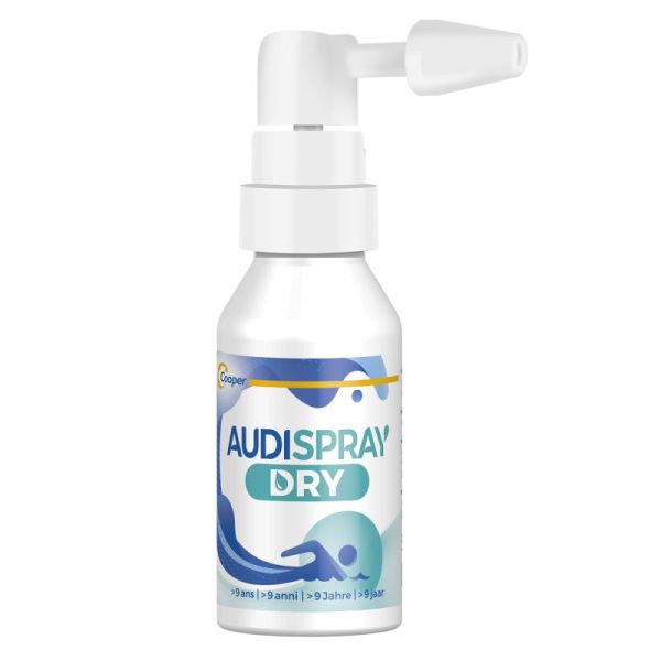 Audispray Dry - 30ml - Prévention de l'otite externe, facilite l'évaporation de l'eau, apaise la peau