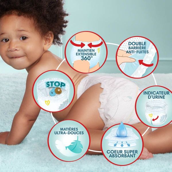 Pampers Pants Premium Protection  Taille 5 / 12-17kg - 72 Couches Mega Pack - Confort supérieur, ultra-absorbant