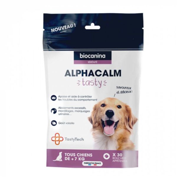 Biocanina Alphacalm Tasty Chiens +7 kg 30 Bouchées Appétentes