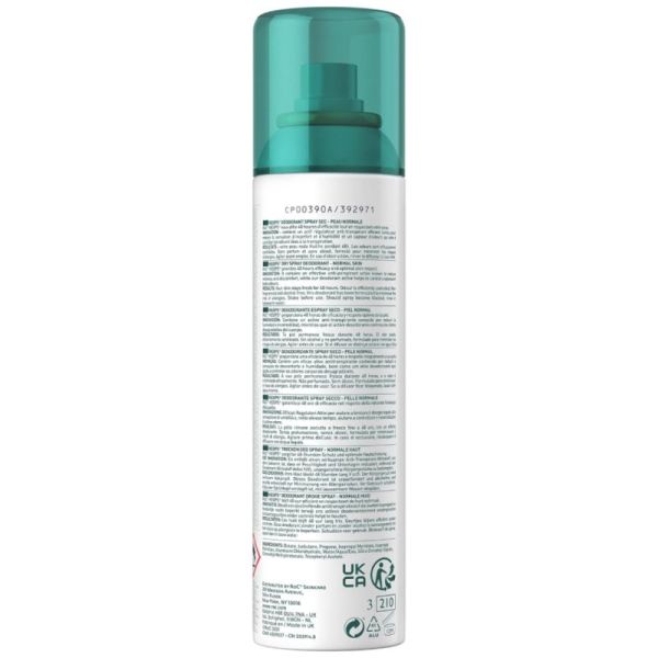 RoC Keops Déodorant Spray Sec 48h Peaux Normales - Lot de 2 x 150 ml