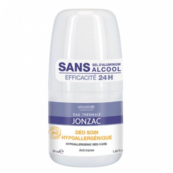 Jonzac Déodorant Soin Hypoallergénique Roll-On Bio 50ml