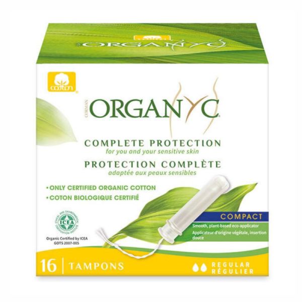 Organyc Tampon compact régulier applicateur 16 unités