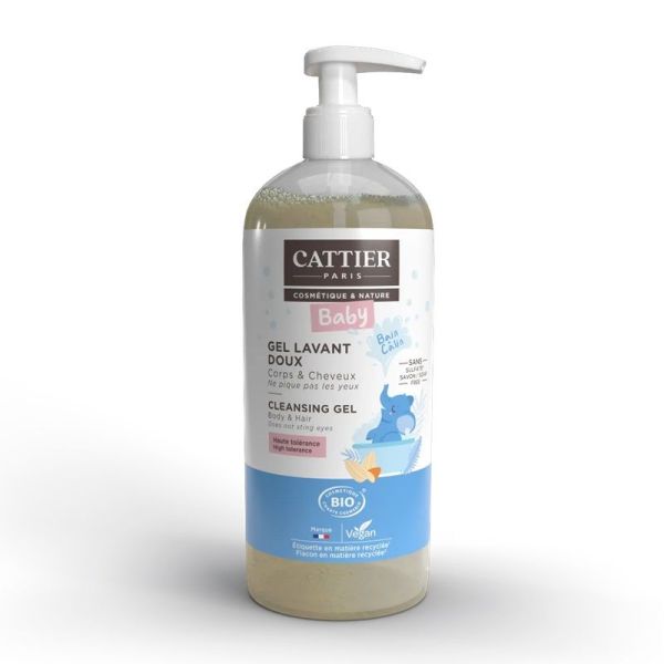 Cattier Baby Gel Lavant Doux Corps Et Cheveux Bio - 500ml