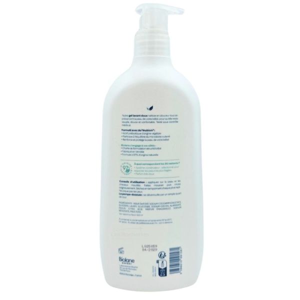 Biolane Expert Gel lavant doux +50% offert 750 ml - Nettoie en douceur et préserve la peau et le cuir chevelu de bébé
