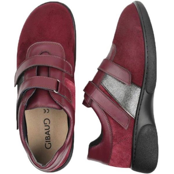 Gibaud CHUT Serifos Bordeaux - Chaussures Confort Femme Pieds Déformés