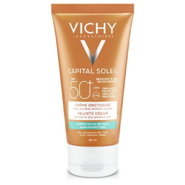 Vichy Capital Soleil Crème Solaire Onctueuse Perfectrice de Peau SPF 50+ 50ml - Peau sensible normale à sèche