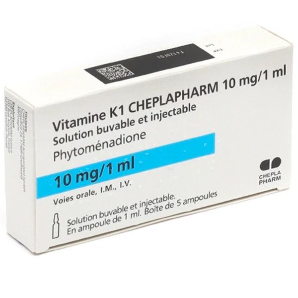 Cheplapharm Vitamine K1 Adulte 10 mg/1 ml - 5 ampoules