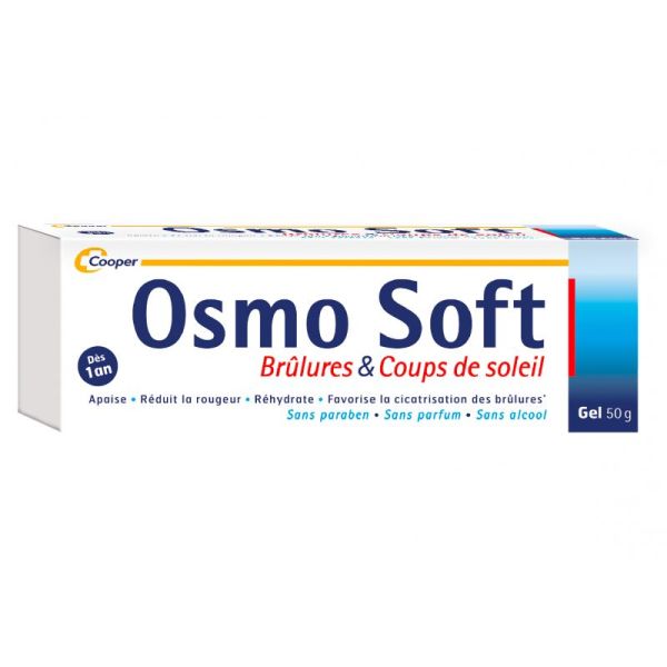 OsmoSoft Brûlures et Coups de Soleil Gel - 50g - Apaise, réhydrate et favorise la cicatrisation
