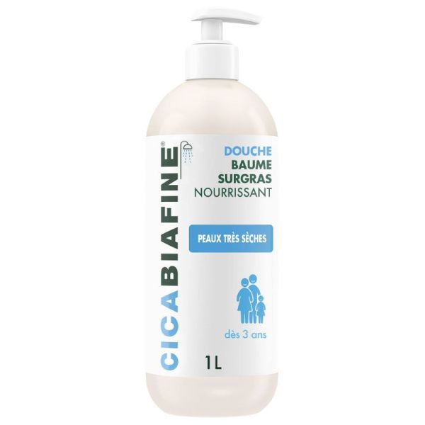 Cicabiafine Douche Baume Surgras Nourrissant 1L - Peaux sèches à très sèches