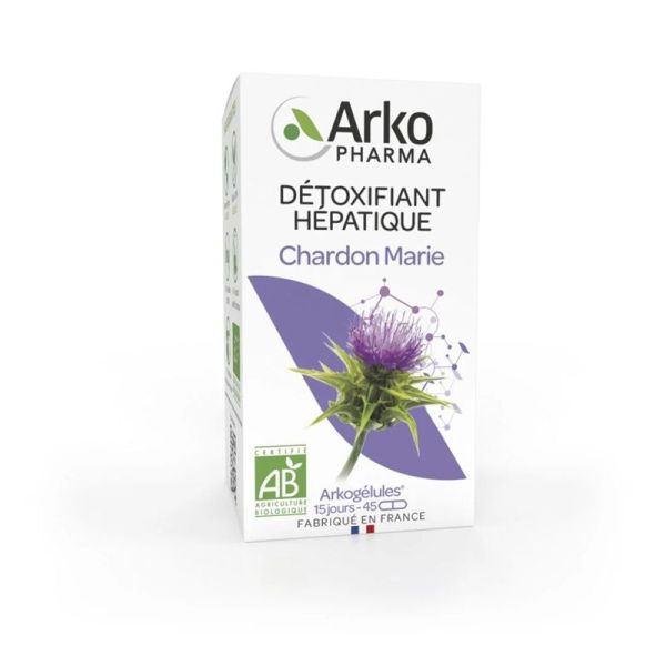 Arkopharma Arkogélules Chardon Marie Bio Détoxifiant Hépatique - 45 Gélules