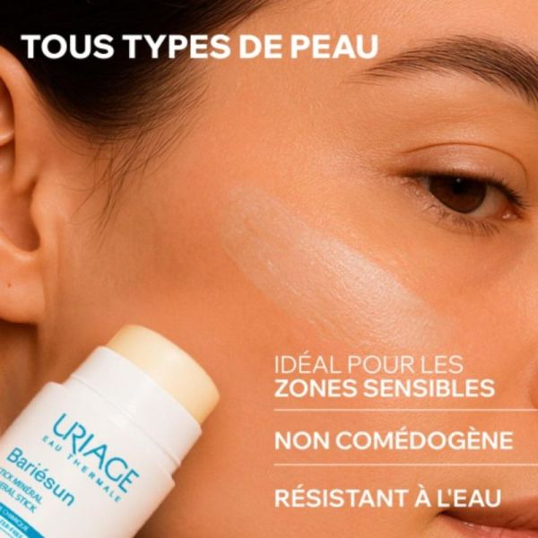 Uriage Bariésun Stick Minéral SPF50+ - 18g - Peaux sensibles et intolérantes