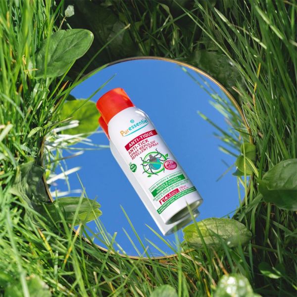 Puressentiel Anti-Pique Spray Répulsif Anti-Tique 100 ml – Protection jusqu'à 6h30 en zones boisées et herbeuses