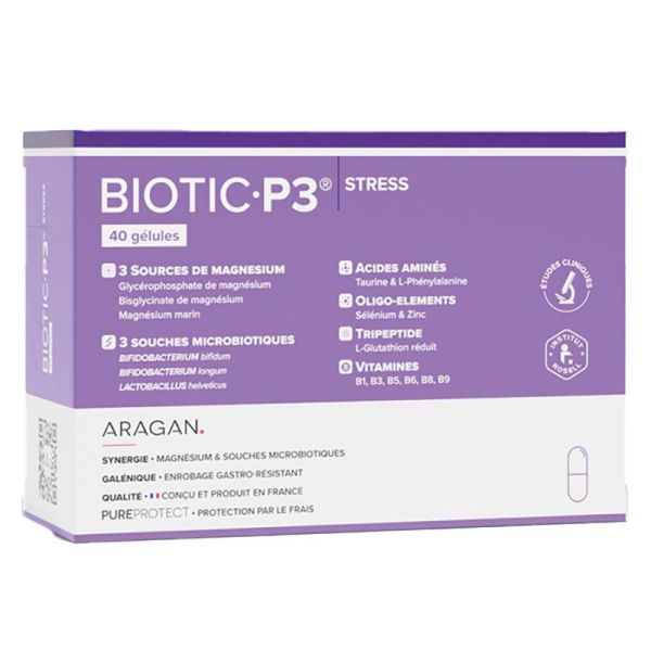 Aragan Biotic P3 Stress - 40 gélules