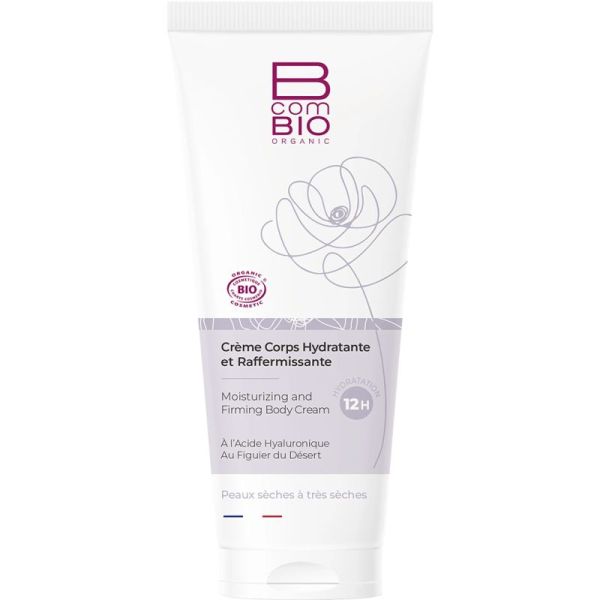 BcomBIO Crème Corps Hydratante et Raffermissante - 200ml - Hydrate, nourrit et raffermit les peaux sèches