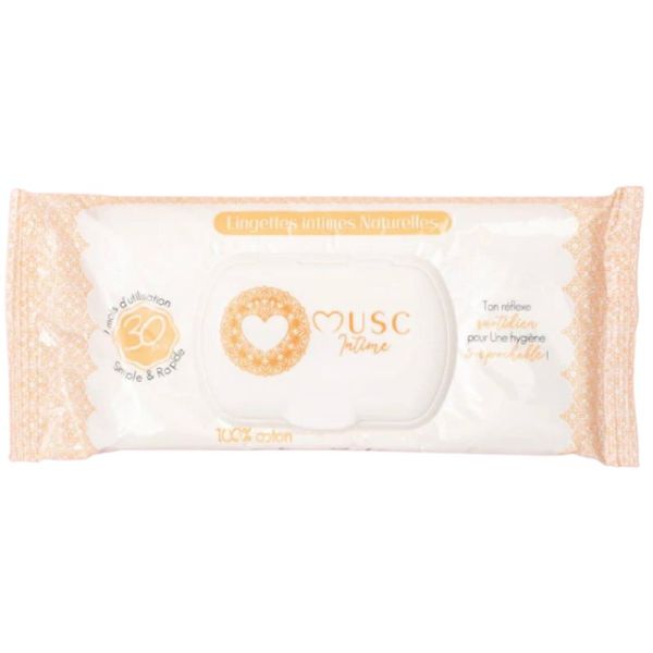 Musc Intime Lingettes Intimes Ambre Flower La Précieuse - 30 lingettes - Fraîcheur, douceur et élégance