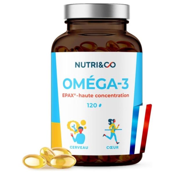 Nutri&Co Oméga-3 Ultra-Concentrée EPA/DHA - 120 Capsules