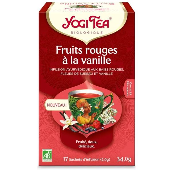 Yogi Tea Infusion Fruits Rouges à la Vanille - 17 Sachets