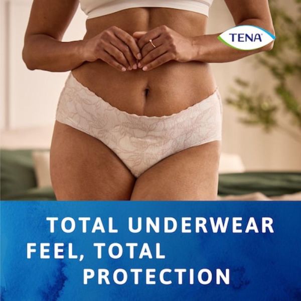 TENA Silhouette Plus Blanc Taille Basse - Taille L - 10 Protections - Sous-Vêtements Absorbants