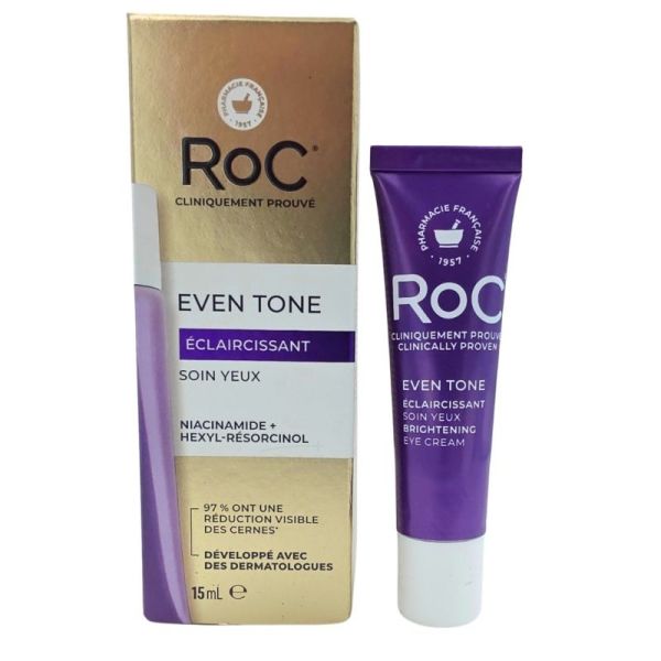 RoC Even Tone Éclaircissant Soin Yeux 15 ml - Réduit visiblement les cernes