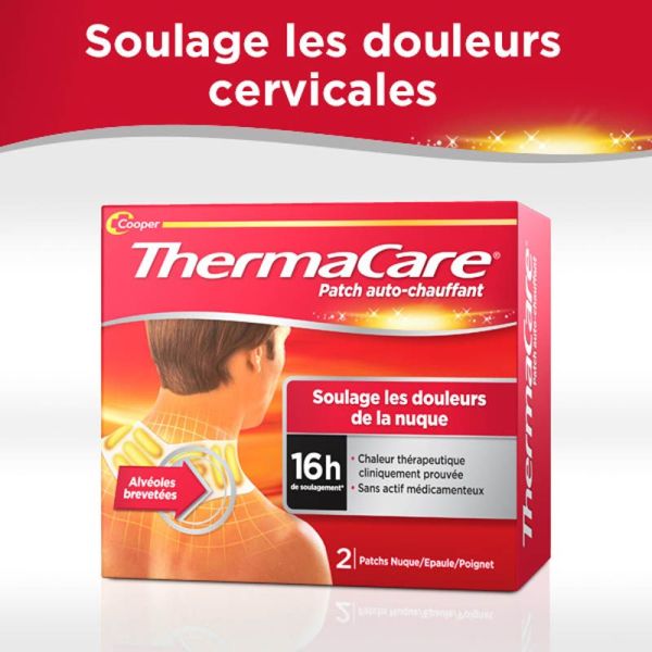 Thermacare Patch Auto-Chauffant Nuque - 2 Patchs - Soulage la nuque et les cervicales