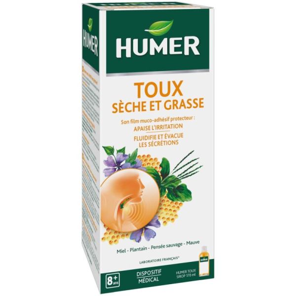 Humer Toux Sèche et Grasse 170 ml – Sirop naturel à l'efficacité cliniquement prouvée