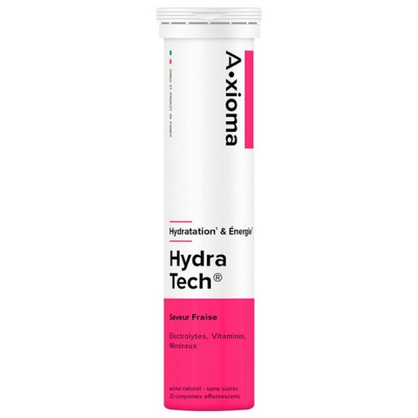 Aragan A xioma Hydra Tech Hydratation & Énergie - 20 Comprimés Effervescents - Saveur : Fraise