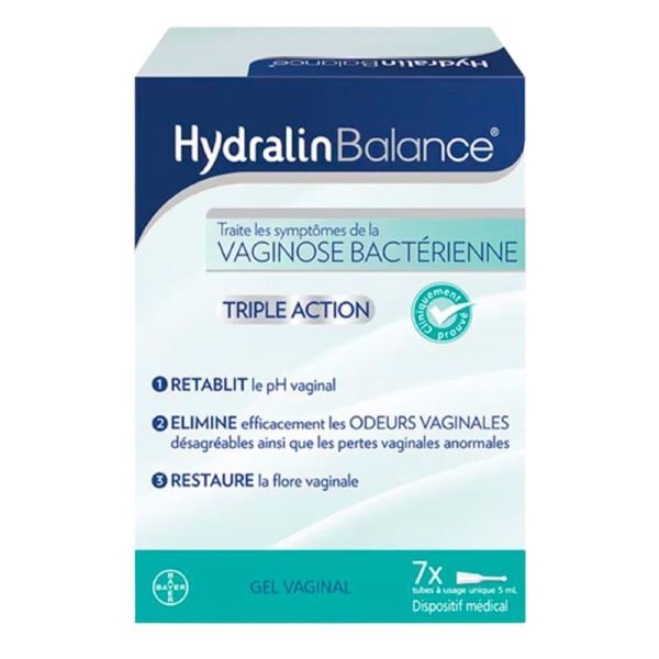 Hydralin Balance - 7 ovules - Traitement des symptômes de la vaginose bactérienne