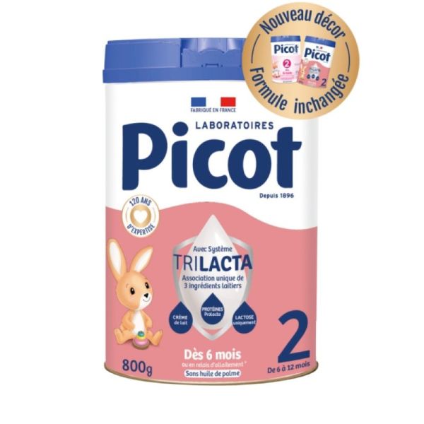 Picot 2 Lait en Poudre 6-12 mois - 800g