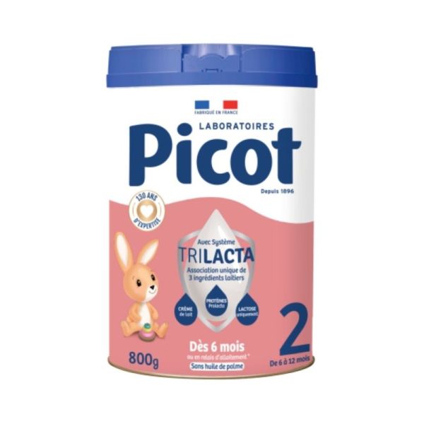 Picot TriLacta 2ème âge (6 à 12 mois) 800g – Répond aux besoins nutritionnels de bébé de 6 à 12 mois