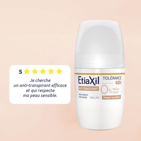 Etiaxil Anti-transpirant Tolérance 48h Peaux Sensibles Roll-on - 50ml